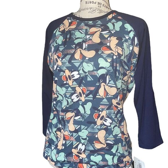 LuLaRoe Womens Small Randy Tee Disneys Goofy Hard To Find Print Athleisure Comfy - Picture 7 of 14